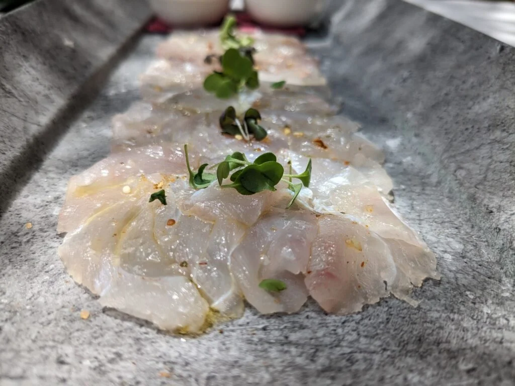 Carpaccio de Mero en La chumbera